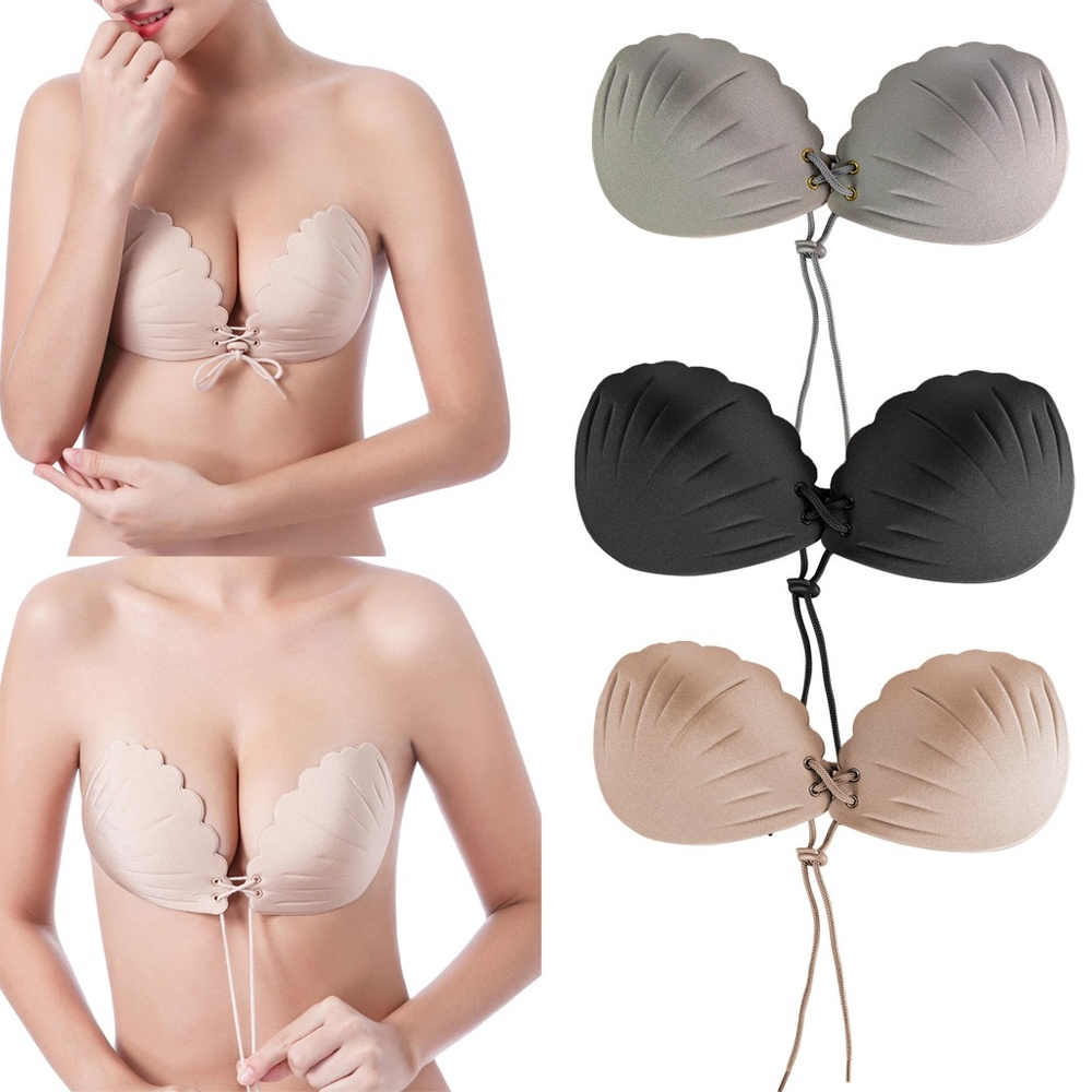 Women' Silicone Self-Adhesive Push Up Bras(Grey)